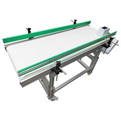 59×19.7in PU Belt Conveyor Machine Food Inclined Conveyor110V 120W Highly Adjust