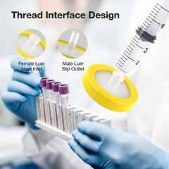 Syringe Filter,Nylon Membrane 0.45μm,13mm/25mm/30mm,Hydrophilic NY Non-Sterile