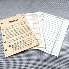 Filofax Leather Notebook 5 Hole Blue Piccadilly M5 Size Cover Used From Japan