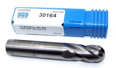 30164 Kyocera SGS 1/2″ Carbide 4 Flute End Mill Ball .500″ Diameter 1.00″ Flute