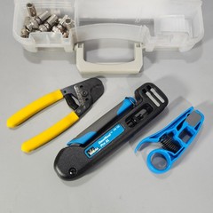 Ideal 33-639 Pro Compression Starter Kit Coax Cable Connector Cut Strip Tools