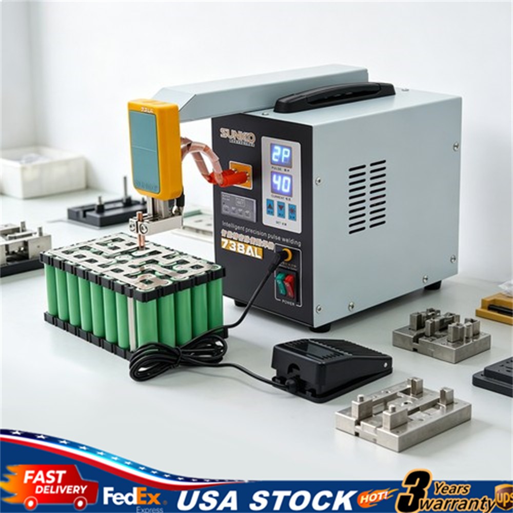 738AL Battery Pulse Spot Welder for Soldering & Welding Machine w/Telescopic Arm