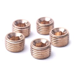 20Pcs Brass 1/8″ 1/4″ 3/8″ 1/2″ NPT Brass Internal Hex Thread Socket Pipe Plug