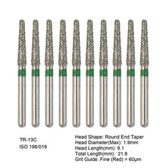 Dental Diamond FG Burs Round End Taper Cylinder Coarse High Speed Bur 850 856