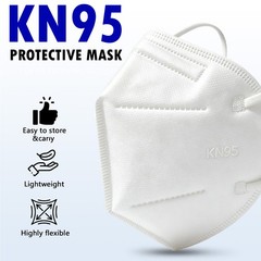 Miuphro White KN95 Foldable Face Masks – 100 Count (2 Boxes of 50) | PFE ≥95%