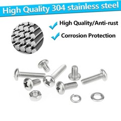 M4 Phillips Pan Head Machine Screws, 370pcs Stainless Steel Kit (M4 x 6mm, 8m…