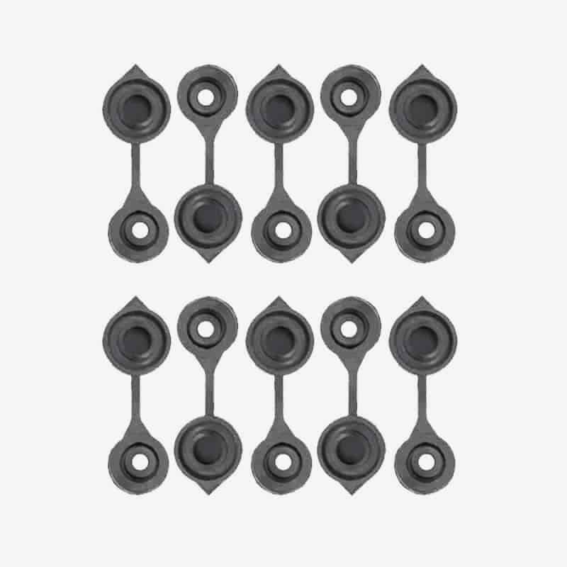 KP17 – TEN REPLACEMENT BLACK VENT CAPS MADE TO FIT ANY FUEL / GAS / WATER CAN