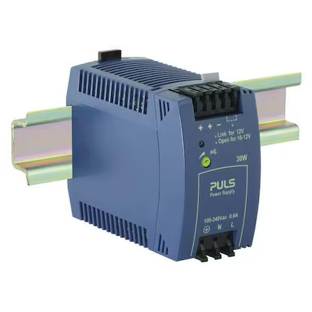 Puls Ml30.102 Dc Power Supply, 100/240V Ac, 10/12V Dc, 30 W, 3 A, Din Rail