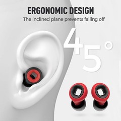 Artevive Earplugs Motorcycle.Earplugs for Sleeping Noise One Size, Black Red