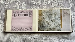 junk journal hand made canvas lace raffia bow 6 1/2 x 9 1/4 in. approx 80 pgs.