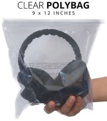 400 Clear Poly Bags Combo Pack with Suffocation Warning – 8×10, 9×12,10×13,12×16