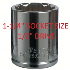 (48) BULK LOT, 1/2 in Drive, 1 1/4 in Socket Size, 12-Point, WESTWARD 5MV38