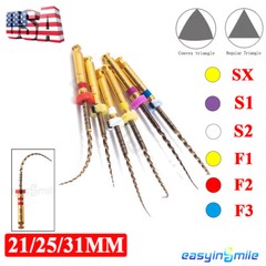 6Pc Endodontic Dental endo files pro gold taper NITI Root canal files SX-F3 25MM