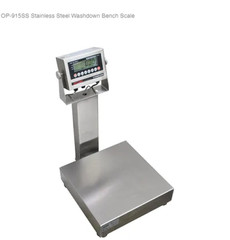 Optima Bench Scale Scale 100 LB x 0.02 LB Washdown Stainless NTEP