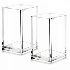 2 Pack Clear Acrylic Pencil Pen Holder Cup,Desk Accessories