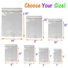 8 Sizes Crystal Clear Self Seal Transparent Plastic Cellophane Poly OPP Bags NEW