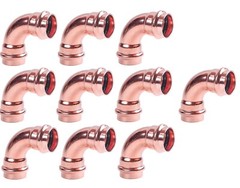 EZ-FLUID (10) 1/2″ Propress 90 Degree Elbow Propress Press Copper Fittings LF