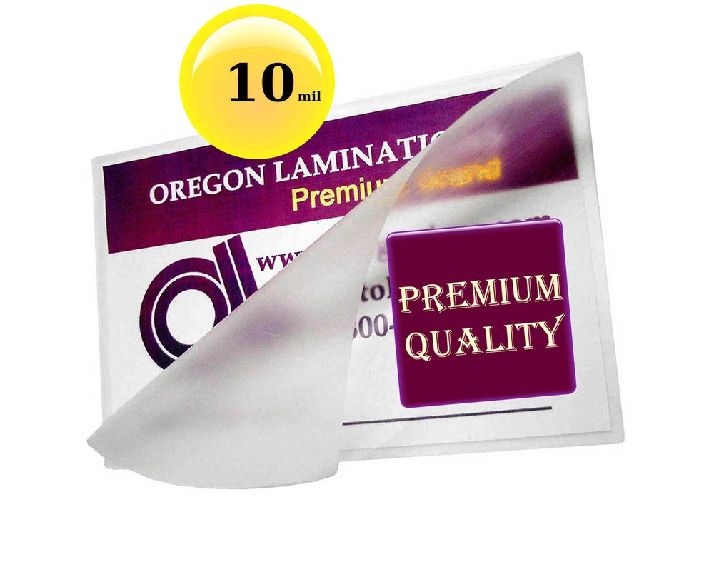 10 Mil File Card size Hot Laminating Pouches 3-1/2 x 5-1/2 [100] 3.5 x 5.5 Clear