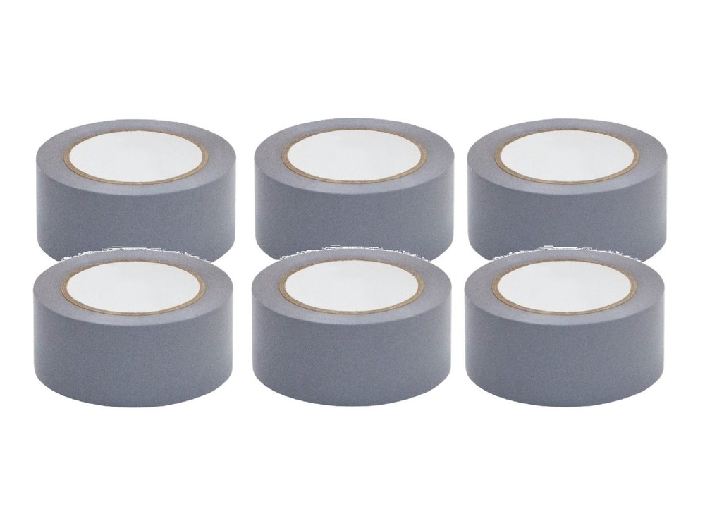 6 ROLLS Vinyl PVC GRAY Floor Safety Lane Marking Tape (OSHA), 2″ x 36 yd, 6Mil