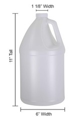 Pinnacle Mercantile 1-Gallon Plastic Jug (2 1-Gallon, Natural Transparent