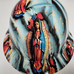 full brim hard hat hydro dipped OUR LADY GUADALUPE NUESTRA SEÑORA GUADALUPE