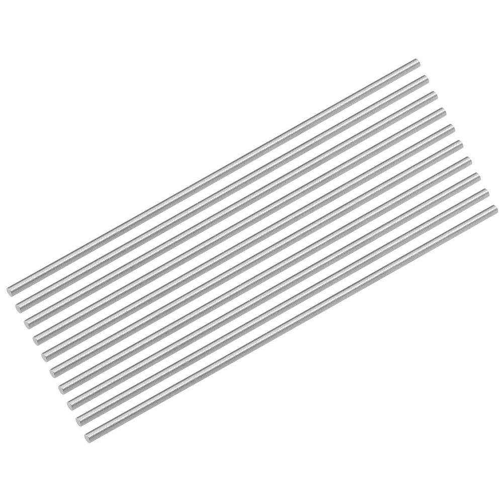 10 x Round Metal Rods 2mm x 100mm High Speed Steel (HSS) Lathe Bar Stock