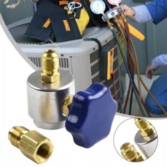 Self Sealing R134A Can Tap Valve Adapter For A/C Charging Hose Convertor US