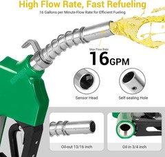3/4 inch Automatic Fuel Nozzle Self-sealing Diesel Transfer Nozzle Auto Shut Off