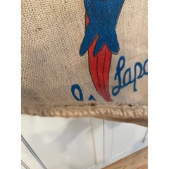 Jute Burlap Coffee Bag Sack Cafe de Costa Rica La Lapa Parrot Bird JL