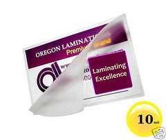 10 Mil School ID Cards Hot Laminating Pouches 2-1/2 x 3-5/8 (100/pack) Clear