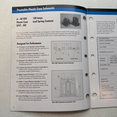 Prestolite Electric Solenoid 6 To 48 VDC 100 To 200 Amps Sales Brochure Catalog