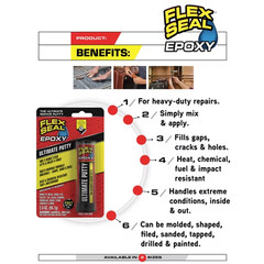 Flex Seal Epoxy, Ultimate Putty, Multi-Purpose, Durable, Permanent, Watertight,