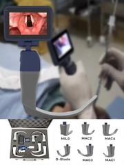 Digital laryngoscope Video laryngoscope with reusable disinfectable blade color