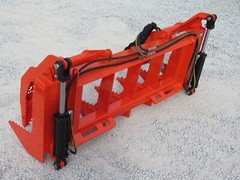 60″ Dual Tine Root Rake Clam Grapple Attachment Fits Universal Quick Attach