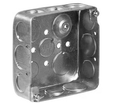 1-Gang 4 in. New Work Metal Electrical Wall Box with Ground Bump