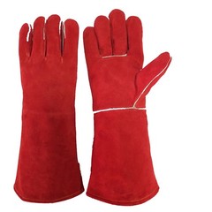 Premium Leather Welding Gloves Heat Resistant Safety Work Heavy Duty Large