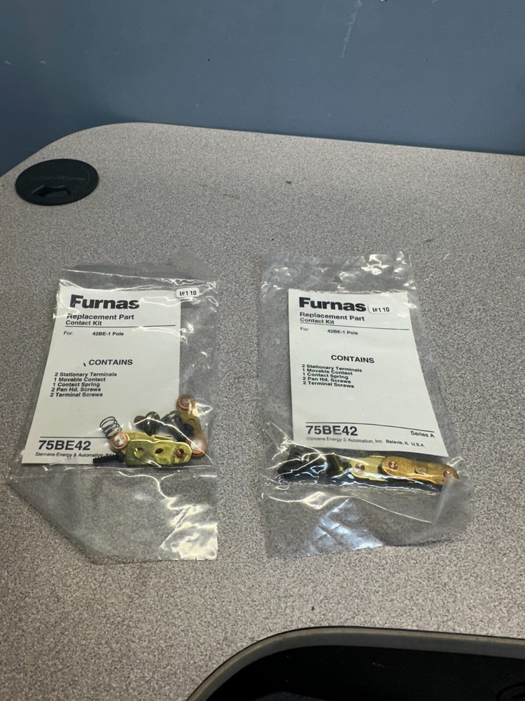Furnas 75BE42 Replacement Part Contact Kits for 42BE-1 Pole. NEW (LOT OF 2)