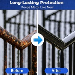 Rust Converter & Metal Primer – 35 Oz Black Anti-Rust Coating for Protection