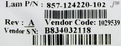 40683 LAM RESEARCH KIT, WLDMT, N2, L-CONN, JTS, PM-2 PLUS (NEW) 857-124220-102