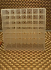 Cryogenic 49 slot Vial Storage/clear lift off lid(1) very good condition