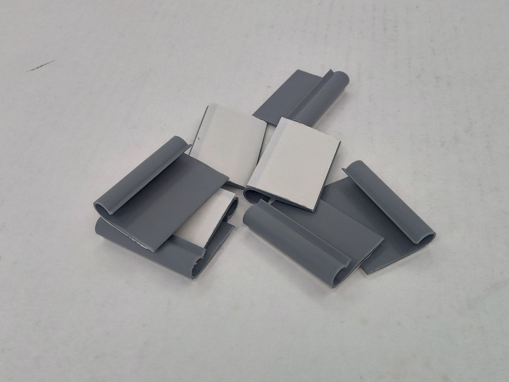 *Lot of 25* AJC31-A-C Adhesive Backed “J” Clip 0.31” Bundle, Light Gray