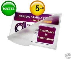 5 Mil MATTE 2-3/8 x 3-5/8 Drivers License size Hot Laminating Pouches (50/pack)