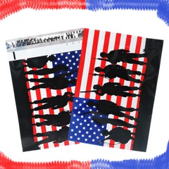 10×13 Patriotic Poly Mailers, Designer Shipping Custom Boutique Flag Envelopes