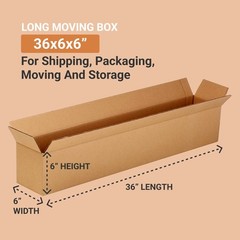 AVIDITI 36x6x6 Long Corrugated Boxes, Long, 36L x 6W x 6H, Pack of 25 | Shipping