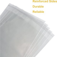 50pcs 9×12 Clear Resealable Poly Bags – Ideal for Clothing & T-Shirt Packaging