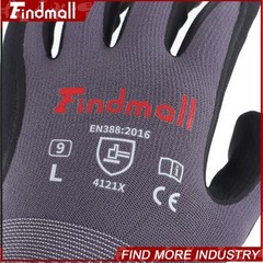 Findmall 12 Pairs L-Size Safety Work Gloves MicroFoam Nitrile Coated Foam Gloves
