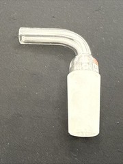 90° Borosilicate Glass Vacuum/Gas Adapter, 24/40 Joint, Lab Supply, Bent Inlet