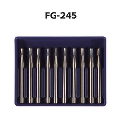10Pcs Dental Tungsten Carbide Burs Pear-Shaped Tungsten Steel FG 245 Bur Drills