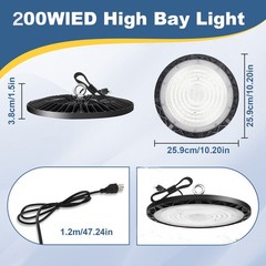 10 Pack 200W UFO Led High Bay Light Shop Industrial Commercial Factory Warehouse