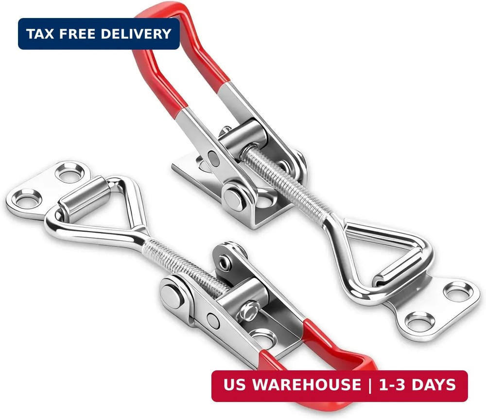 2 Pack Adjustable Toggle Latch 4001, Quick Release Toggle Clamp with 220lbs Capa
